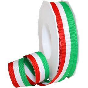 Morex Ribbon Striped Polyester Grosgrain Ribbon, Party Decorations, Gift Wrapping, Fun Patterns, 7/8" by 20 yd., Orange in Kuwait