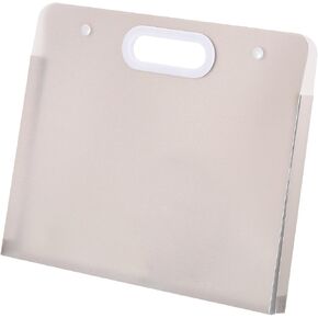 PATIKIL 22 x 18 Inch Plastic Art Portfolio, Large Art Storage Bag with Handles, Waterproof Folder Container for Artwork Drawing Sketch Poster Photography Diamond Painted, Clear Gray in Kuwait