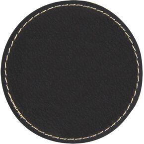 Round Laserable Leatherette Patch with Adhesive, Blank Hat Patches, Glowforge Laser Supplies, Faux Leather, 10 Pack (3", White) in Kuwait