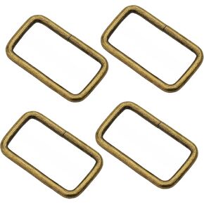 CRAFTMEMORE Metal Rectangle Buckle Ring Fits 1-1/4", 1-1/2" Strap Heavy Duty Rectangular Cord for Bag Belt Loop Purse Making (1-1/2" x 20 pcs, Silver) in Kuwait