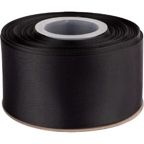 4" Inch Double Faced Satin Ribbon Brown Solid Polyester Craft Ribbon - 25 Yards Perfect for Gift Wrapping, Crafts, Wreath, Wedding Party Ceremony Decoration, Floral Arrangement, Sewing in Kuwait