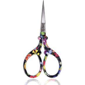 BIHRTC 3.6 Inch Black Scissors Sharp Tip Stainless Steel Scissors Small Sewing Scissors Embroidery Scissors for DIY Sewing Art Work Cross Stitch Household Needlepoint Scissors in Kuwait