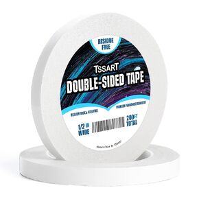 Ultra-Thin Permanent Double-Sided Tape - Double Sided Adhesive Sticky Tape for Arts, Crafts, Photography, Scrapbooking, Tear-by-Hand - Acid Free 1/4 Inch Wide 200FT Long Total in Kuwait