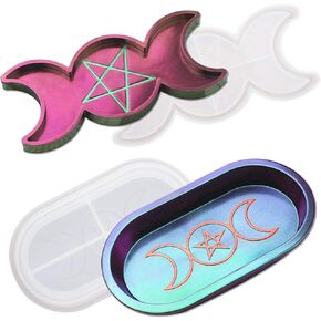 Moon Star Shelf Mold Silicone Crescent Display Stand Tray Epoxy Casting Mould DIY Jewelry Holder Storage Rack DIY Craft Home Decor in Kuwait