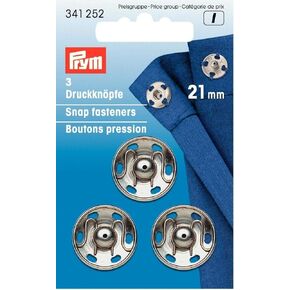 Prym Sew-On Snap Fasteners Brass Silver col 21 mm, 0.2 x 0.2 x 0.3 cm in Kuwait