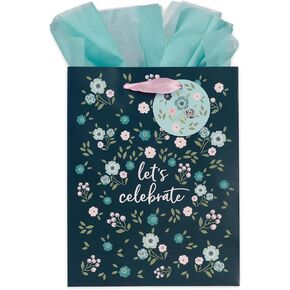 Christian Art Gifts Large Landscape Scripture Gift Bag w/Greeting Card & Tissue Paper Set for Kids: Every Gift Inspirational Bible Verse, Cute Animal Forest Theme Childrens Wrapping Accessory, Boys, in Kuwait