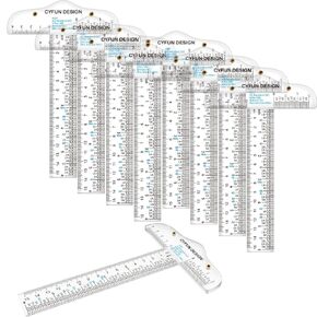 2 PCS 6"/12" Clear Acrylic Ruler Zero-Centering Ruler with Inches & Metric Measuring Tool 12" and 6" Inch Straight Edge Rulers for Scrapbooking Card-Making Student School Office Home Tool in Kuwait