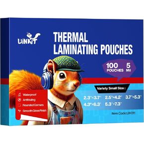Uinkit 300 حزمة أكياس الترقق الحرارية حجم البطاقة 4.3x6.3 بوصة 5 مل صفائح الترقق سمك لحماية إضافية مختومة 4x6 بوصة صورة واضحة لامعة، أوراق التصفيح ورقة للتغليف in Kuwait