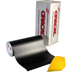 ORACAL 651 Matte Black Adhesive Craft Vinyl for Cameo, Cricut & Silhouette Including Roll of Clear Transfer Paper (50ft x 12 Inch) in Kuwait