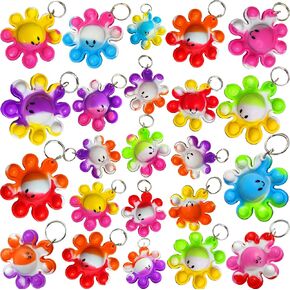 50 Packs Octopus Push Fidget Bubble Bulk Mini Pop Keychain, Fidget for Teens and Kids,Birthday Halloween Party Favors Supplies Classroom Student Prizes Gift in Kuwait