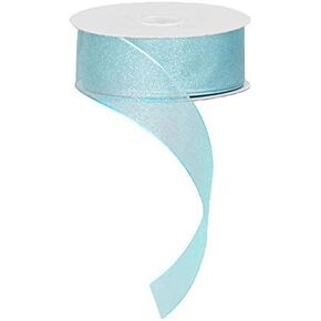 Snow Organza Sheer Ribbon, No Wire (1.5" x 25 Yards, Lemon Yellow) in Kuwait
