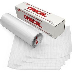 Oracal 12" Roll Clear Transfer Tape w/Grid for Adhesive Vinyl | Vinyl Transfer Tape for Cricut, Silhouette, Cameo. Application Paper Transfer Tape Rolls (12" x 25ft) in Kuwait