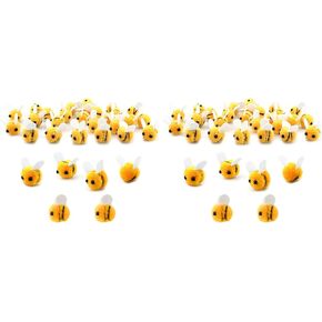 SaktopDeco 28 PCS Felt Bees Wool Felt for Crafts Mini Bee Plush Decor for Bee Gender Reveal Decorations Clothing Hat Gift DIY Crafts in Kuwait