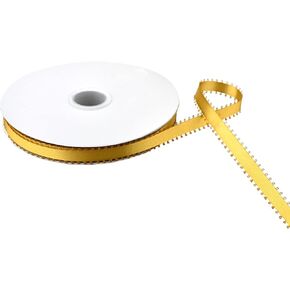 Homeford Picot Edge Double Face Satin Ribbon, 50-Yard (3/8-inch, Black) in Kuwait