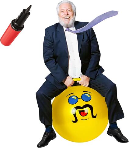 WALIKI Adult Size Hopper Ball | Hippity Hop | Hopping Hop Ball | Jumping Ball | Yellow Like A BOSS in Kuwait
