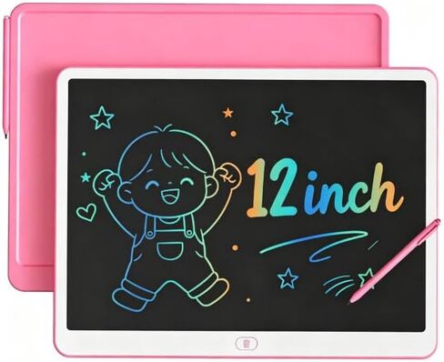bravokids Girl Toys LCD Writing Tablet - 8.5 Inch Kids Doodle Board Educational Learning Drawing Pad Birthday Gifts for 3 4 5 6 7 8 Year Old Girls Boys (Pink) in Kuwait
