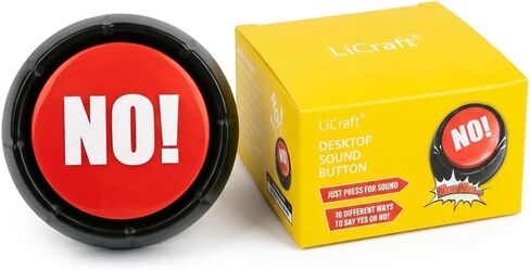 لعبة صوت سطح المكتب بزر نعم من LICRAFT رائعة لتخفيف التوتر والمتعة وأدوات ألعاب الحفلات ومستلزمات العطلات وألعاب الطاولة هدية (زر الصوت نعم) in Kuwait