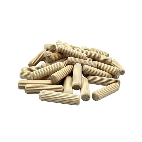 1/4" x 1" - 100 Pack Wooden Dowel Pins - Kiln Dried, Fluted, and Beveled (1/4" x 1", 100pk) in Kuwait