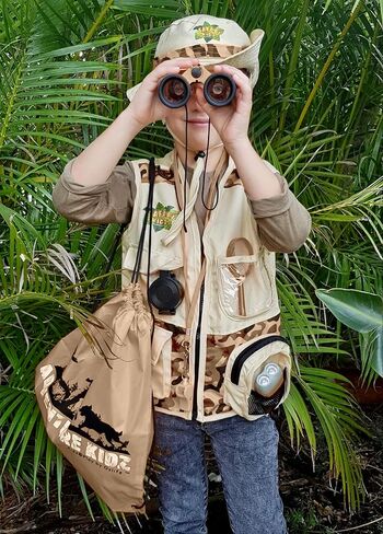Adventure Kidz - Outdoor Exploration Kit, Children’s Toy Binoculars, Torch, Compass, Whistle, Magnifying Glass, Backpack. Great Kids Gift Set for Camping, Hiking, Educational and Pretend Play. in Kuwait