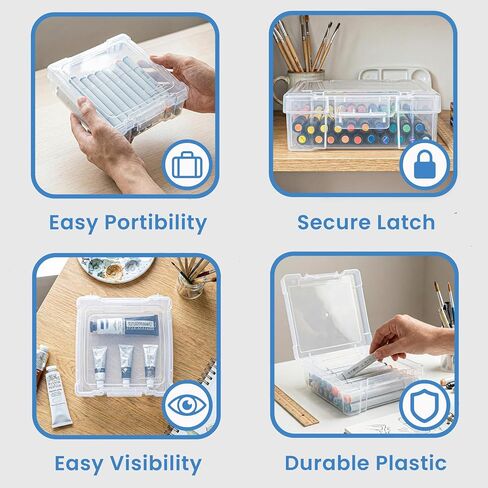 ArtBin 6953AB ClearView 6" x 6" Box Art & Craft Organizer, [1] Plastic Storage Case, Clear in Kuwait