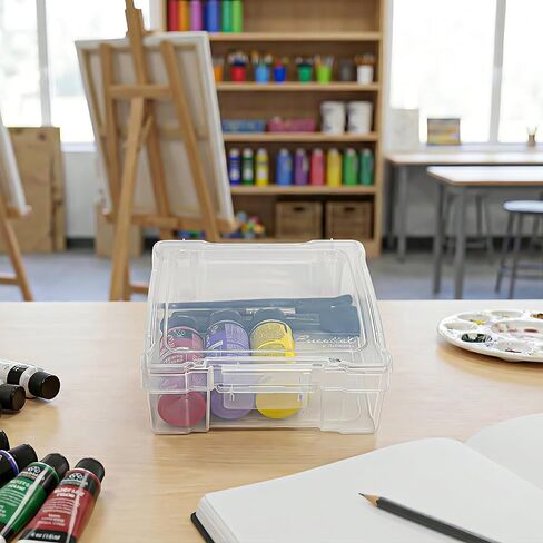ArtBin 6953AB ClearView 6" x 6" Box Art & Craft Organizer, [1] Plastic Storage Case, Clear in Kuwait