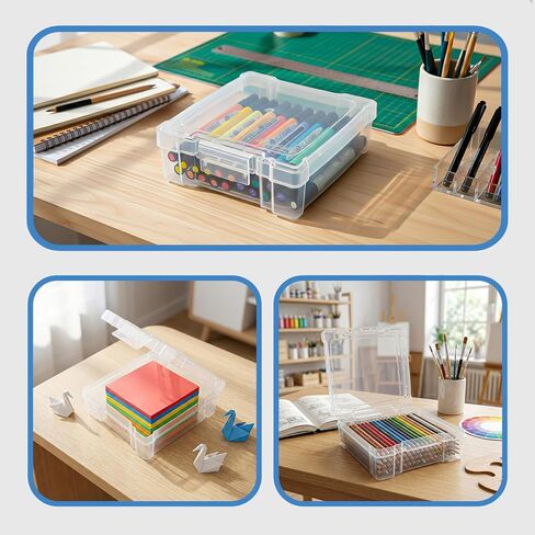 ArtBin 6953AB ClearView 6" x 6" Box Art & Craft Organizer, [1] Plastic Storage Case, Clear in Kuwait