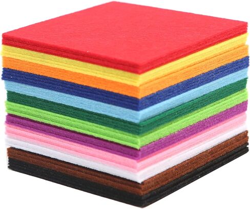 ملاءات لباد صلبة من Craft - مقاس 8.5 × 11 بوصة - 36 حزمة - 12 لونًا، 3 من كل لون - ملاءات سميكة 2 مم in Kuwait