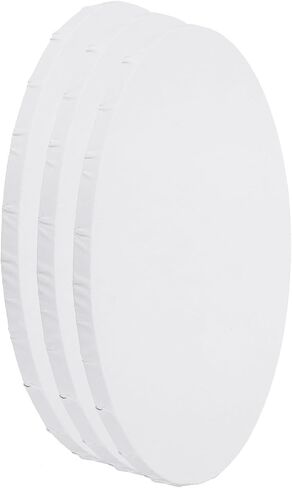 PATIKIL Paint Canvases for Painting, 3 Pack 6x4 Inch Oval Wood Frame Stretched Blank Art Canvas Board Panels for Acrylic, Oil, Tempera Painting, White in Kuwait