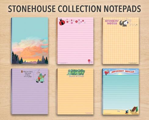 Stonehouse Collection 4 Funny Notepad Assorted Pack - Great Gift Set - 4.25 x 5.5in - 50 Sheets Per Pad (Humorous Set #1) in Kuwait
