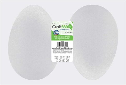 FloraCraft CraftFōM Egg 3.4 Inch x 4.5 Inch White in Kuwait