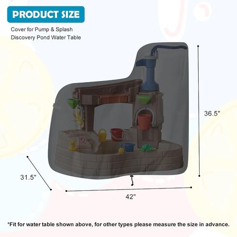 tonhui Water Table Cover for Step2 Water Table, Kids Water Play Table Cover Waterproof, Heavy Duty Oxford Fabric Outdoor Sun, Dust Protection in Kuwait