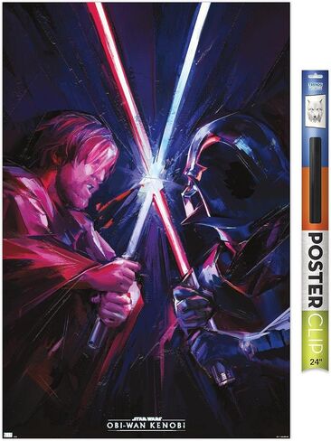 Trends International Star Wars: Obi-Wan Kenobi - ملصق حائط مبارزة، 22.375 بوصة × 34 بوصة، إصدار ممتاز غير مؤطر in Kuwait