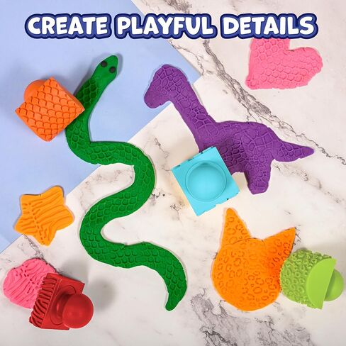 READY 2 LEARN Paint and Dough Animal Rockers - Set of 4 - Ages 2+ - Easy to Grip Arts and Crafts Stampers for Kids - DIY Textures and Patterns in Kuwait