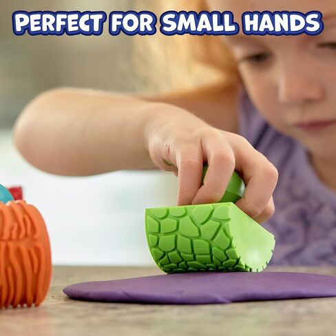 READY 2 LEARN Paint and Dough Animal Rockers - Set of 4 - Ages 2+ - Easy to Grip Arts and Crafts Stampers for Kids - DIY Textures and Patterns in Kuwait