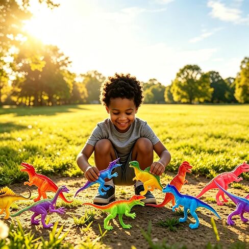 Dinosaur Figures for Toddlers Kids Toys 7 inch Jumbo Figure Educational Mini Small Kimicare Animal Toy,Cake Decoration Dinosaur Girls Boys Gift Party Supplies in Kuwait