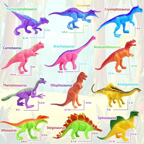 Dinosaur Figures for Toddlers Kids Toys 7 inch Jumbo Figure Educational Mini Small Kimicare Animal Toy,Cake Decoration Dinosaur Girls Boys Gift Party Supplies in Kuwait