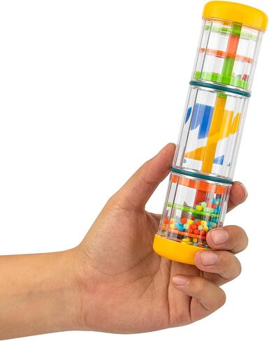Rainmaker Baby Rain Stick Toys for Kids: 8 inch Rainstick Sensory Rattle | Wooden Rain Maker Toys for Babies Gift, Shaker Rainfall Tubes Musical Instrument - Colorful in Kuwait