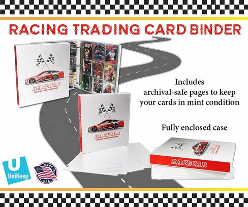 UniKeep Nascar Themed Collectible Card Storage Binder, 450 Card Capacity (Car) in Kuwait