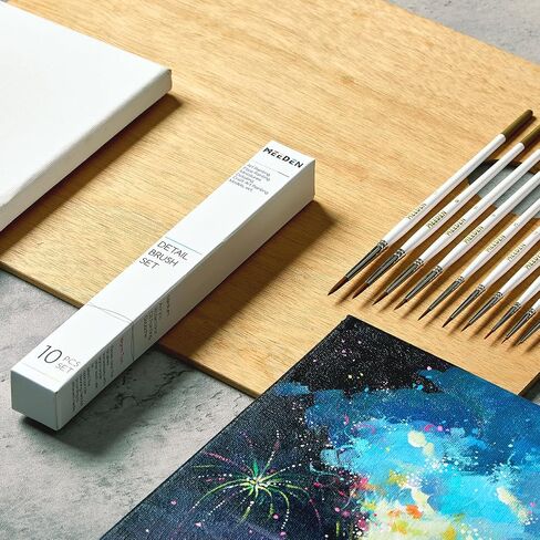 MEEDEN Miniature Detail Paint Brushes - 2/0 3/0 0 Small Fine Tip Paintbrush Set for Acrylic Watercolor Painting - Modle Paint Brush for Craft Nail in Kuwait