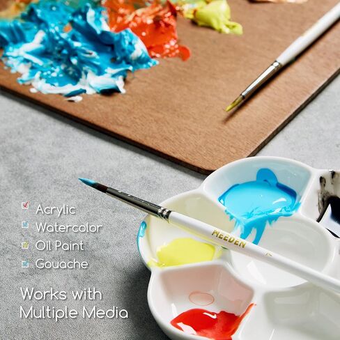 MEEDEN Miniature Detail Paint Brushes - 2/0 3/0 0 Small Fine Tip Paintbrush Set for Acrylic Watercolor Painting - Modle Paint Brush for Craft Nail in Kuwait