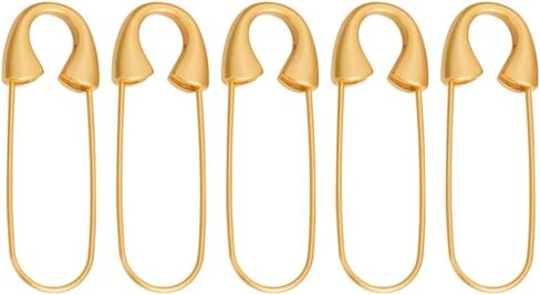 SEWACC 5pcs Heavy Duty Safety Pin Brooch Pin Brooches Metal Spring Lock Pin Fasteners Dresses Sewing Crafting Making for Clothes Hats Skirts Garments in Kuwait