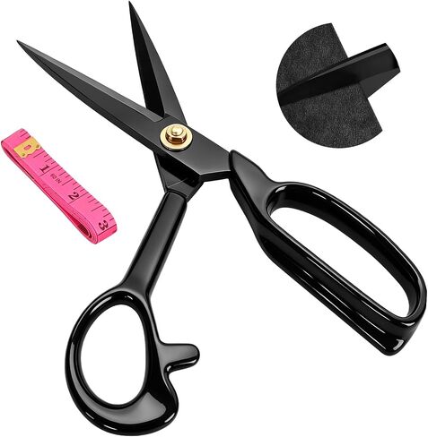 Dressmaker's Fabric Scissors, Tailor Sewing Shears - 8 Inch Heavy Duty Sewing Scissors for Fabric Cutting Leather Dressmaking Comfort Grip Shears Professional Crafting in Kuwait