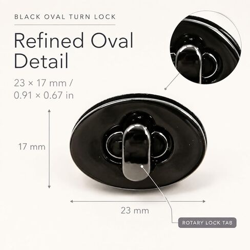 MY MIRONEY 0.91" x 0.67" Oval Twist Turn Locks Antique Bronze Oval Purses Locks Clutches Closures Turn Lock Clasp Pack of 5 in Kuwait