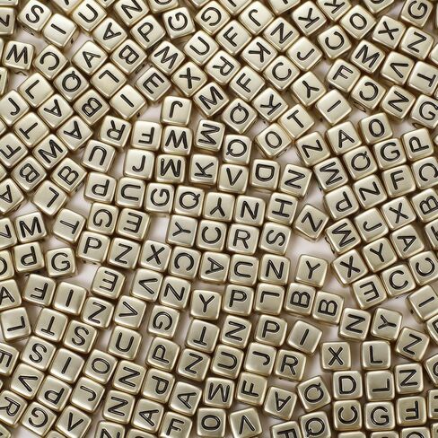 Acrylic Letter Beads Alphabet Colorful Letters White Cube Bead, 6×6mm 900pcs, Friendship Bracelets Letters Beads Jewelry Making Bulk in Kuwait
