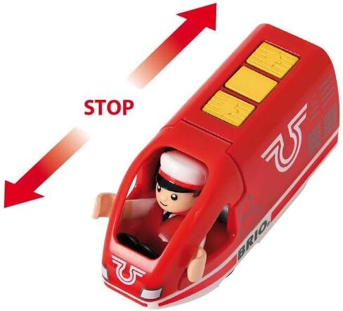 BRIO World 33746 - Travel Rechargeable Train - 4 Piece Wooden Toy Train Set for Kids Age 3 and Up in Kuwait