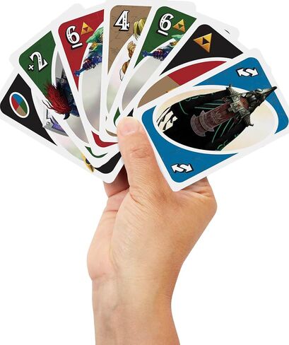 Mattel Games UNO the Legend of Zelda Card Game for Family Night with Graphics From the Legend of Zelda & Special Rule in Kuwait