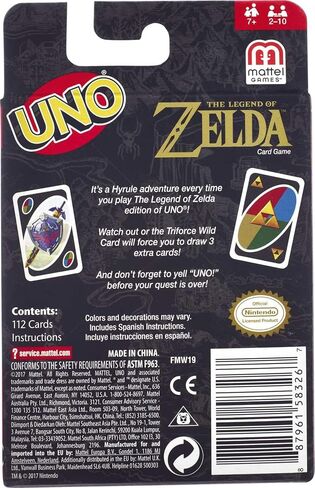 Mattel Games UNO the Legend of Zelda Card Game for Family Night with Graphics From the Legend of Zelda & Special Rule in Kuwait