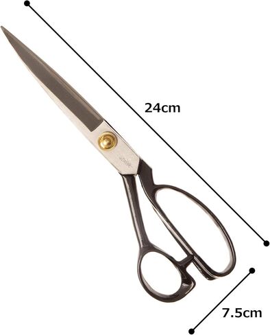 KAKURI Japanese Fabric Scissors for Sewing Lrage 9.5", Made in JAPAN, Japanese Professional Sewing Shears, Razor Sharp Japanese Steel Balde, Black in Kuwait