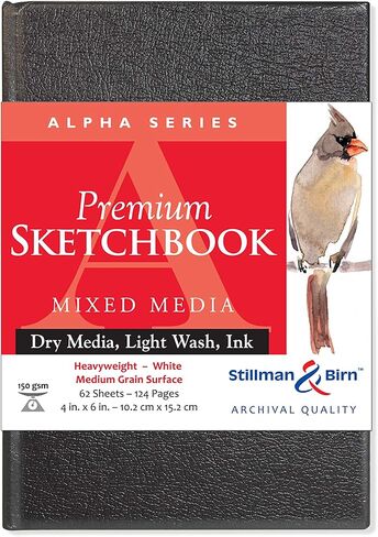 Stillman & Birn Alpha Series Hardbound Sketchbook, A4 (8.25" x 11.75"), 150 GSM (Heavyweight), White Paper, Medium Grain Surface in Kuwait