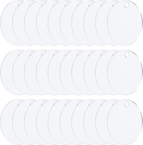 PATIKIL 6" Dia. Acrylic Circles, 10 Pack Round Clear Plastic Sheet Ornament Cake Disk Transparent Blank Sign Decoration for Crafting Painting DIY Christmas in Kuwait